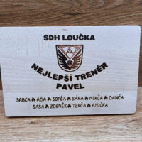 Ručně vypalované prkénko s věnováním